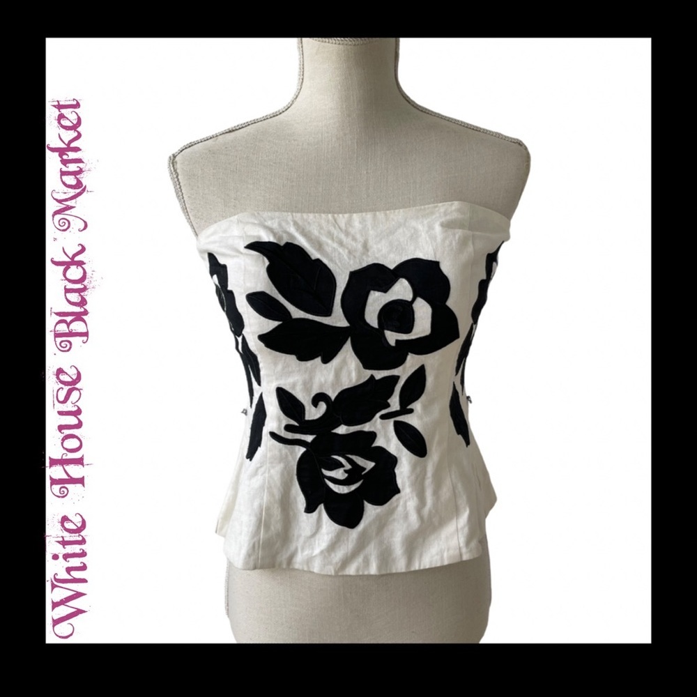 White house black market white and black top